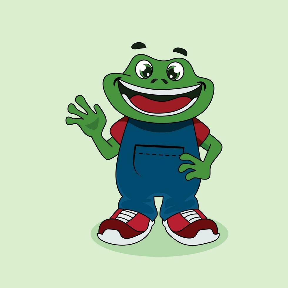 kikker mascotte ontwerp vector