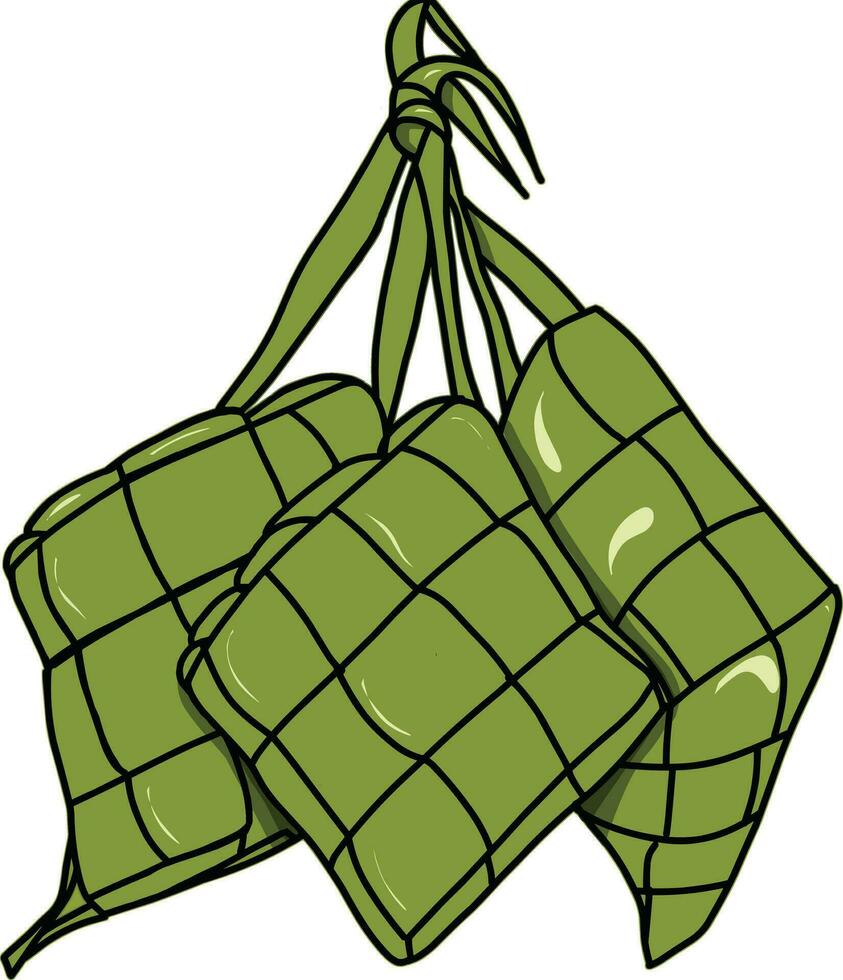 een illustratie van ketupat Lebaran vector