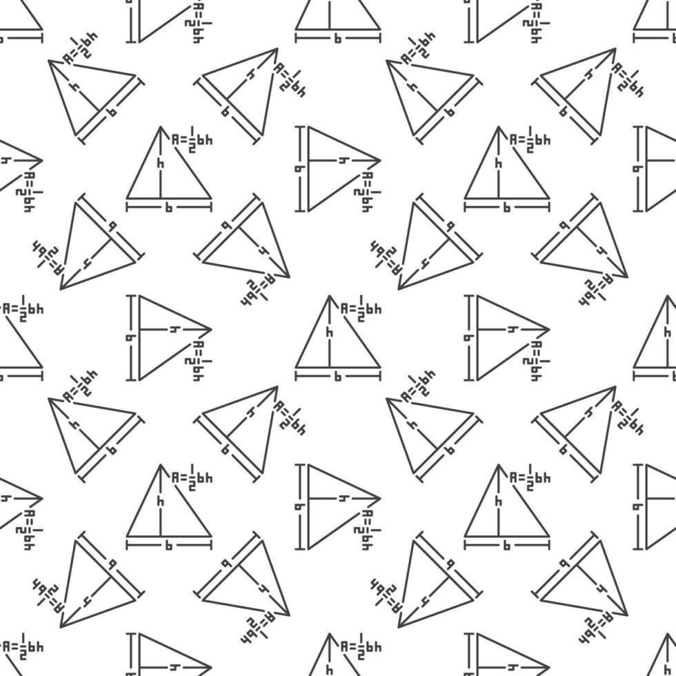 een 1 2bh vector Oppervlakte van een driehoek concept lijn naadloos patroon