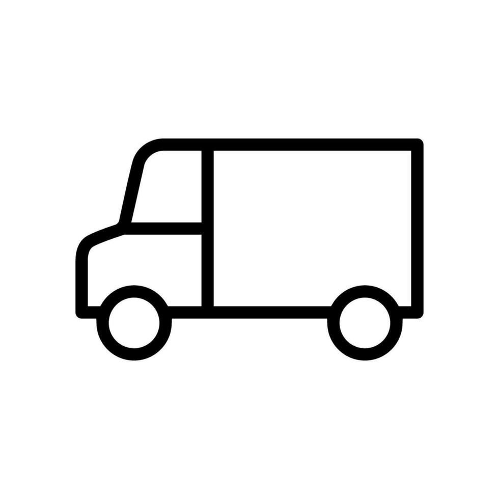 vrachtauto vector icoon. vrachtwagen illustratie teken. vrachtauto symbool of logo.