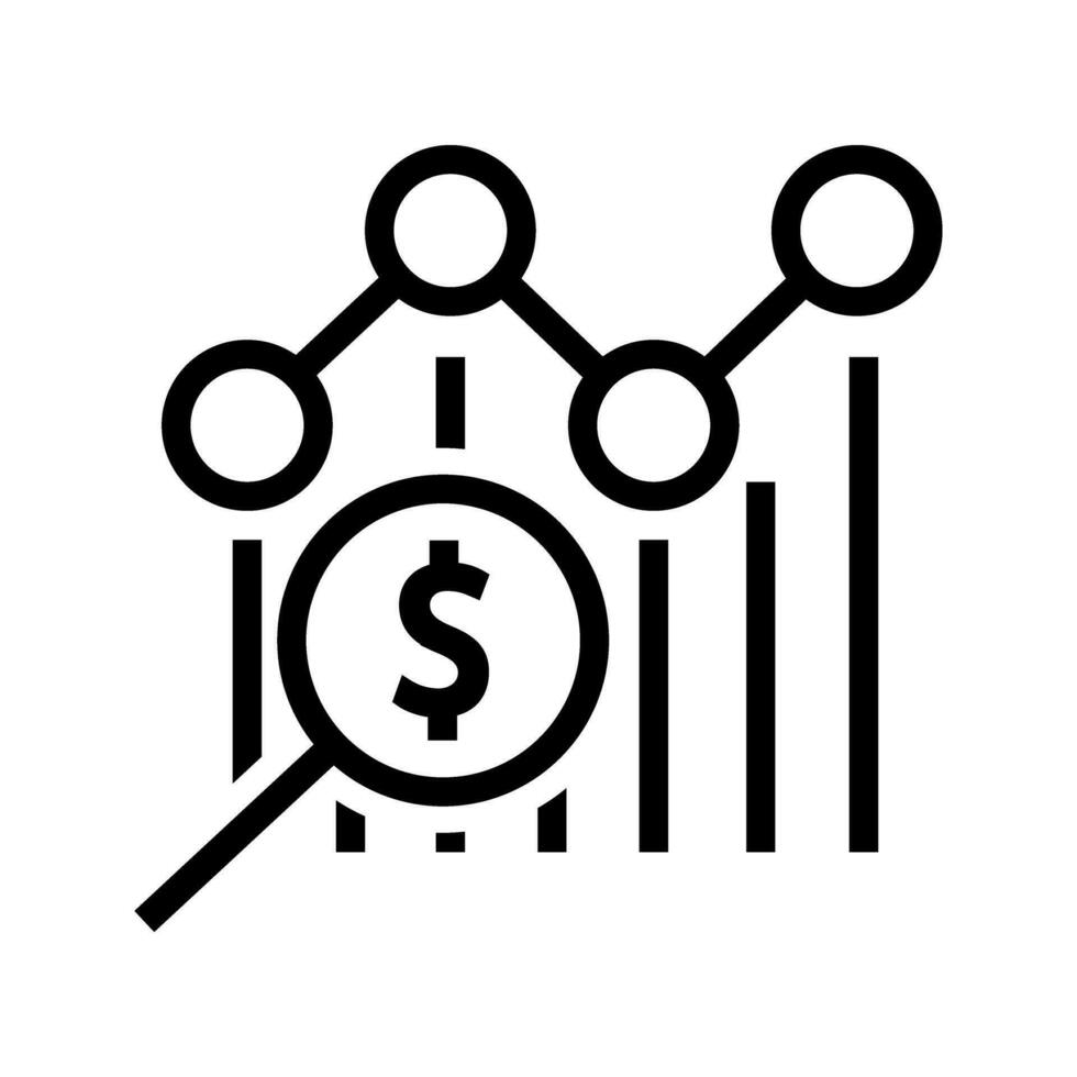 financiën icoon vector. analyse illustratie teken. analytics symbool. vector