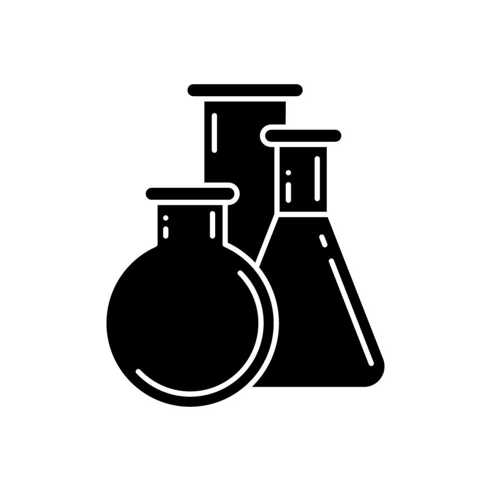 chemisch laboratorium vector pictogrammen. Onderzoek illustratie teken. laboratorium en biotechnologie symbool.