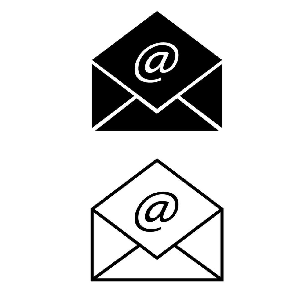 mail icoon vector set. e-mail illustratie teken verzameling. envelop symbool.