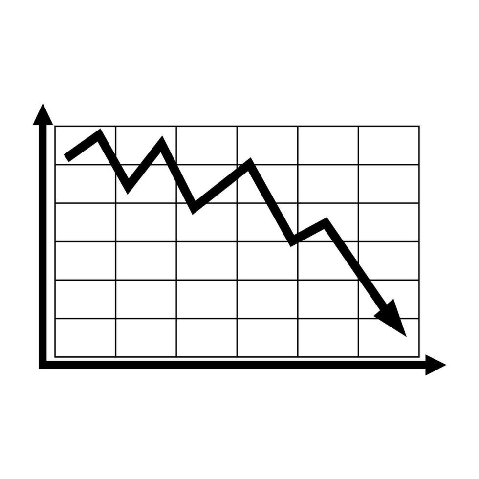 crisis icoon vector. vallen illustratie teken. schade symbool. vector