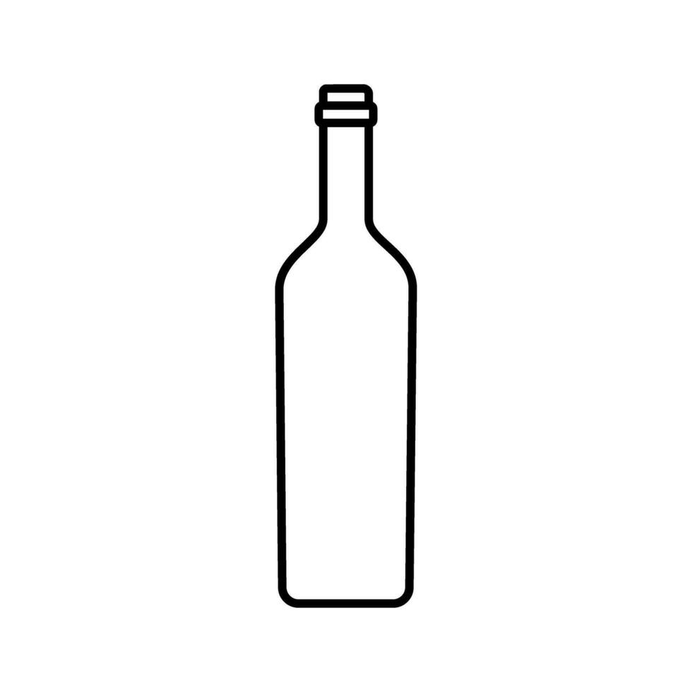 wijn fles icoon vector. wijn illustratie teken. fles symbool of logo. vector