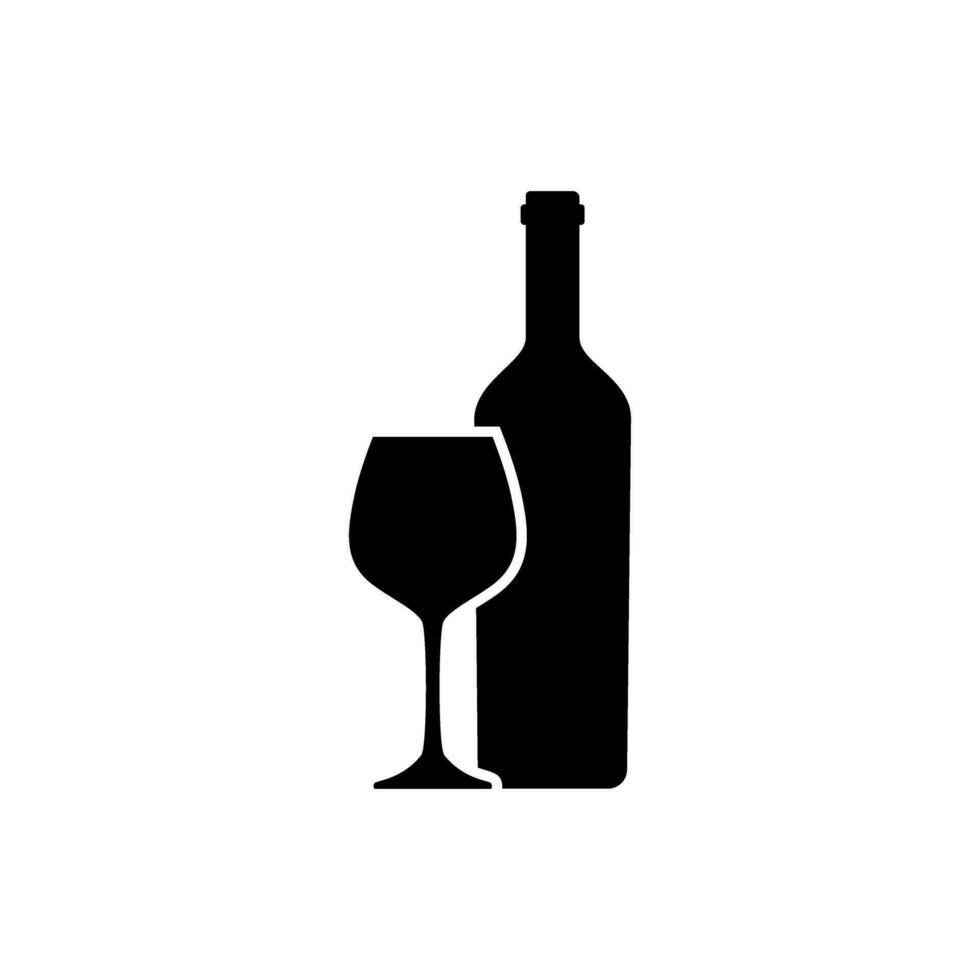 wijn icoon vector. fles van wijn illustratie teken. wijn winkel symbool of logo. vector
