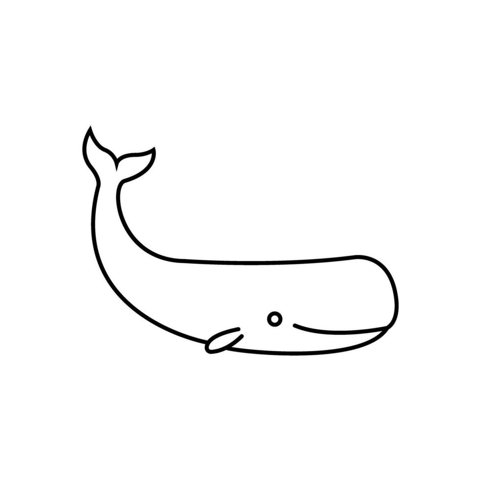 baby walvis icoon vector. walvis illustratie teken. sperma walvis symbool. zee leven logo. vector