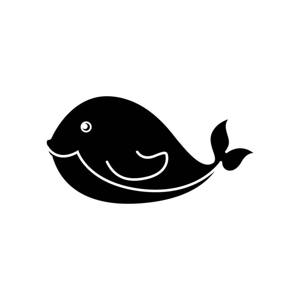 baby walvis icoon vector. walvis illustratie teken. sperma walvis symbool. zee leven logo. vector