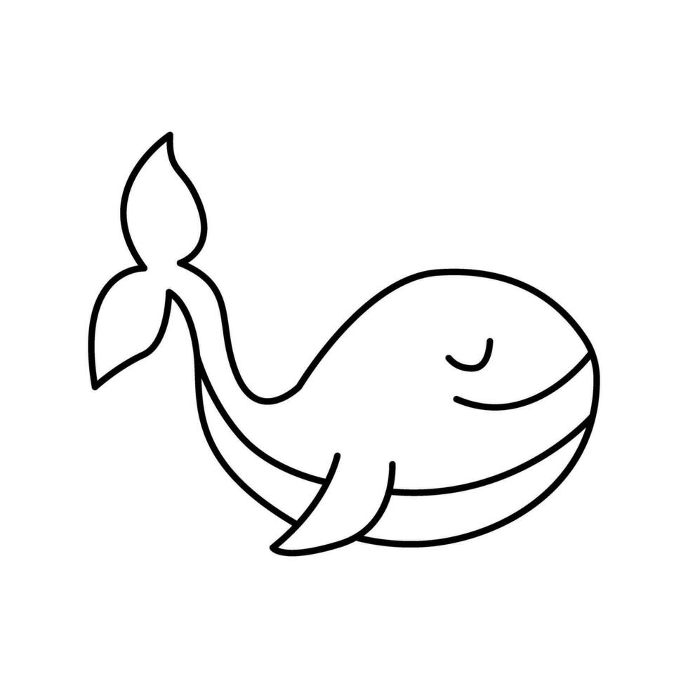 baby walvis icoon vector. walvis illustratie teken. sperma walvis symbool. zee leven logo. vector