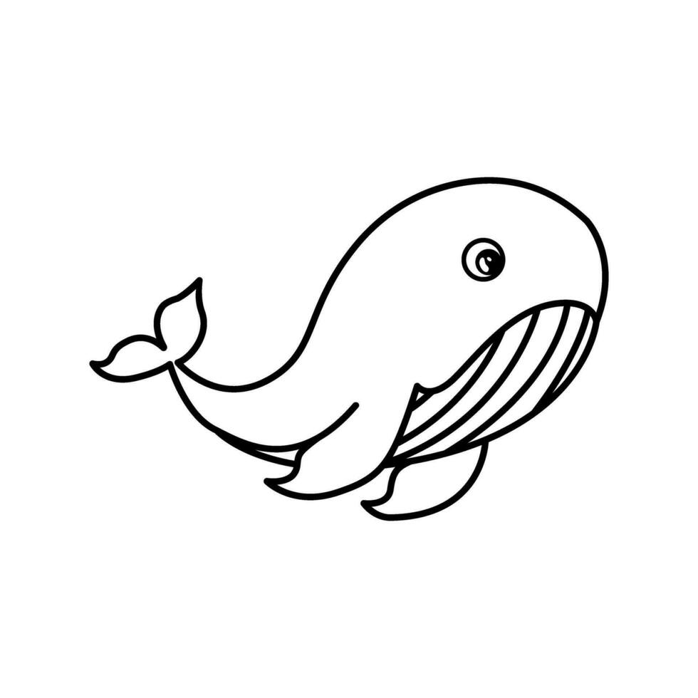 baby walvis icoon vector. walvis illustratie teken. sperma walvis symbool. zee leven logo. vector