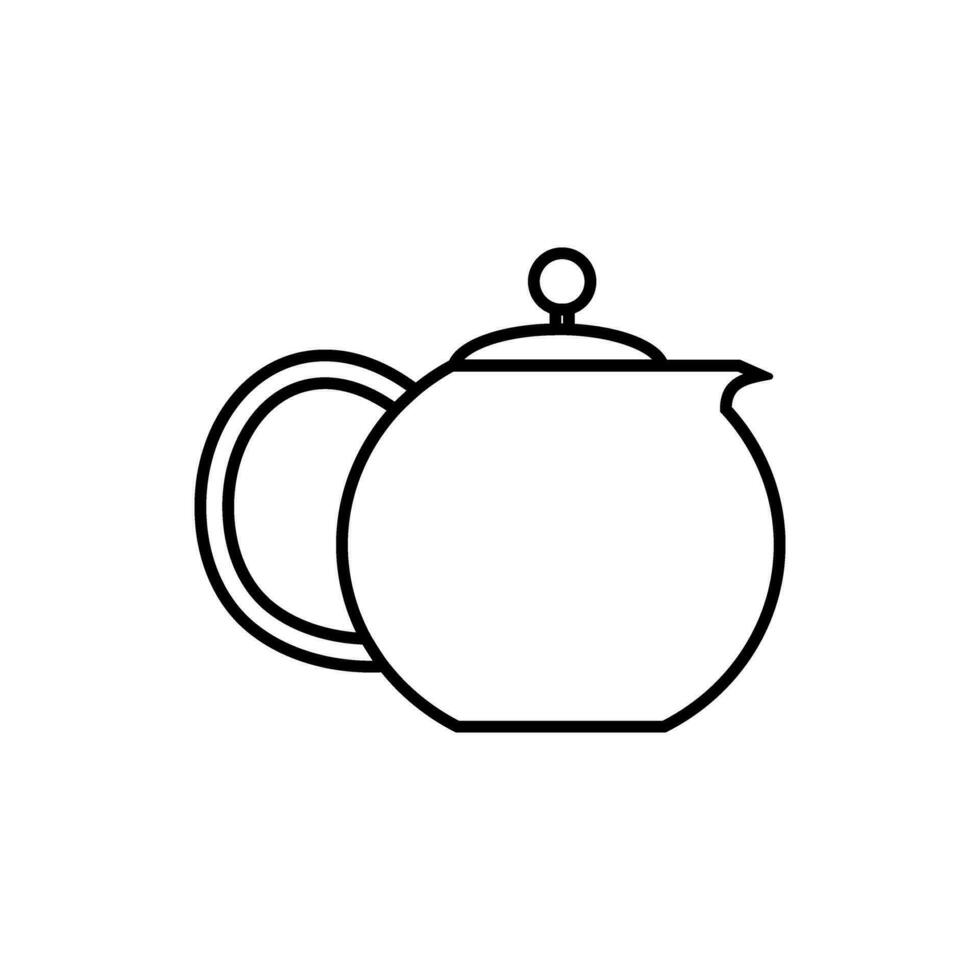 theepot icoon vector. waterkoker illustratie teken. thee symbool. thee ketel logo. heet drinken markering. vector