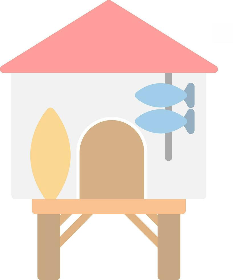 strand hut vector icoon ontwerp