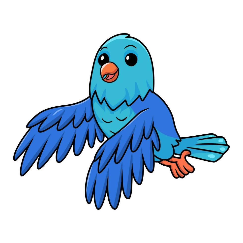 schattig forpus papegaaitje vogel tekenfilm vliegend vector