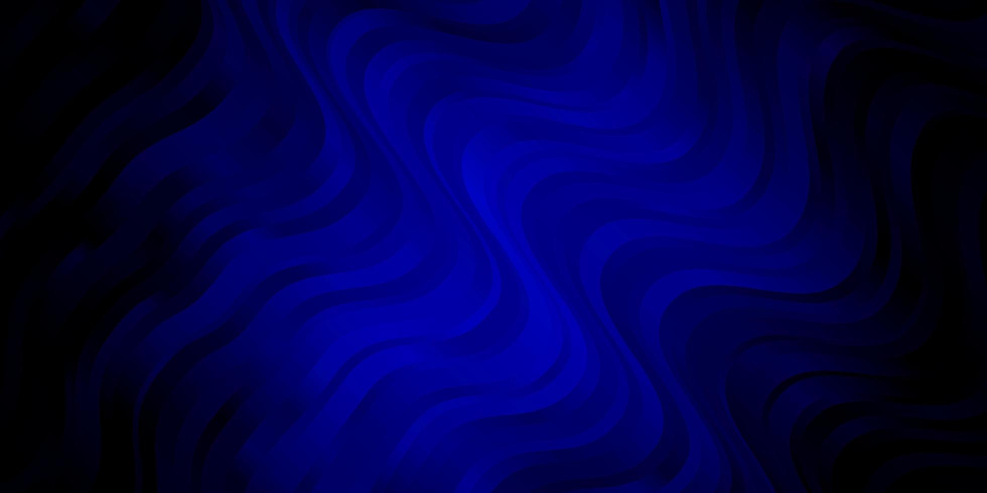donkerblauwe vectorachtergrond met wrange lijnen kleurrijk geometrisch monster met gradiëntkrommenpatroon voor boekjes-folders vector