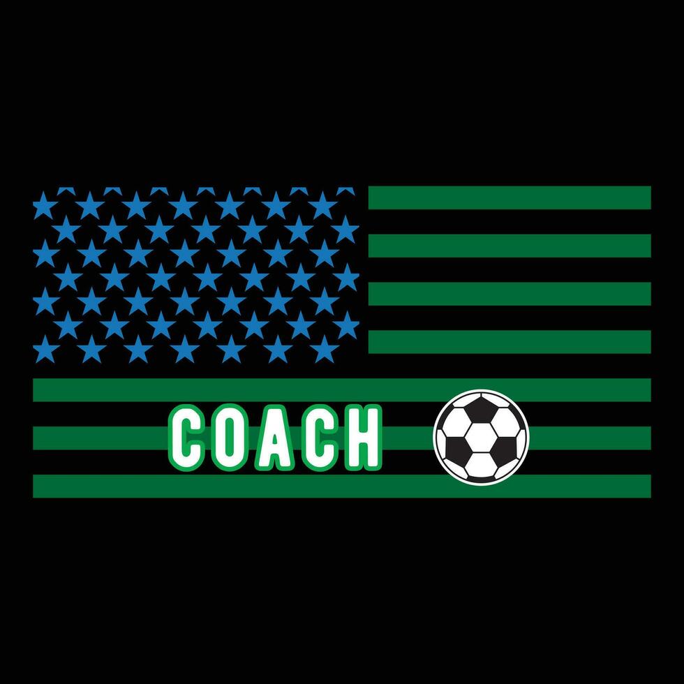 coach, Amerikaans vlag vector