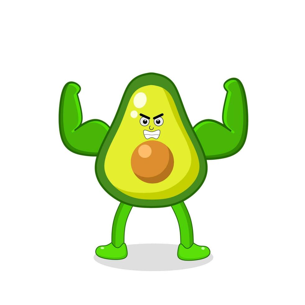 illustratie vector grafisch van schattig tekenfilm avocado