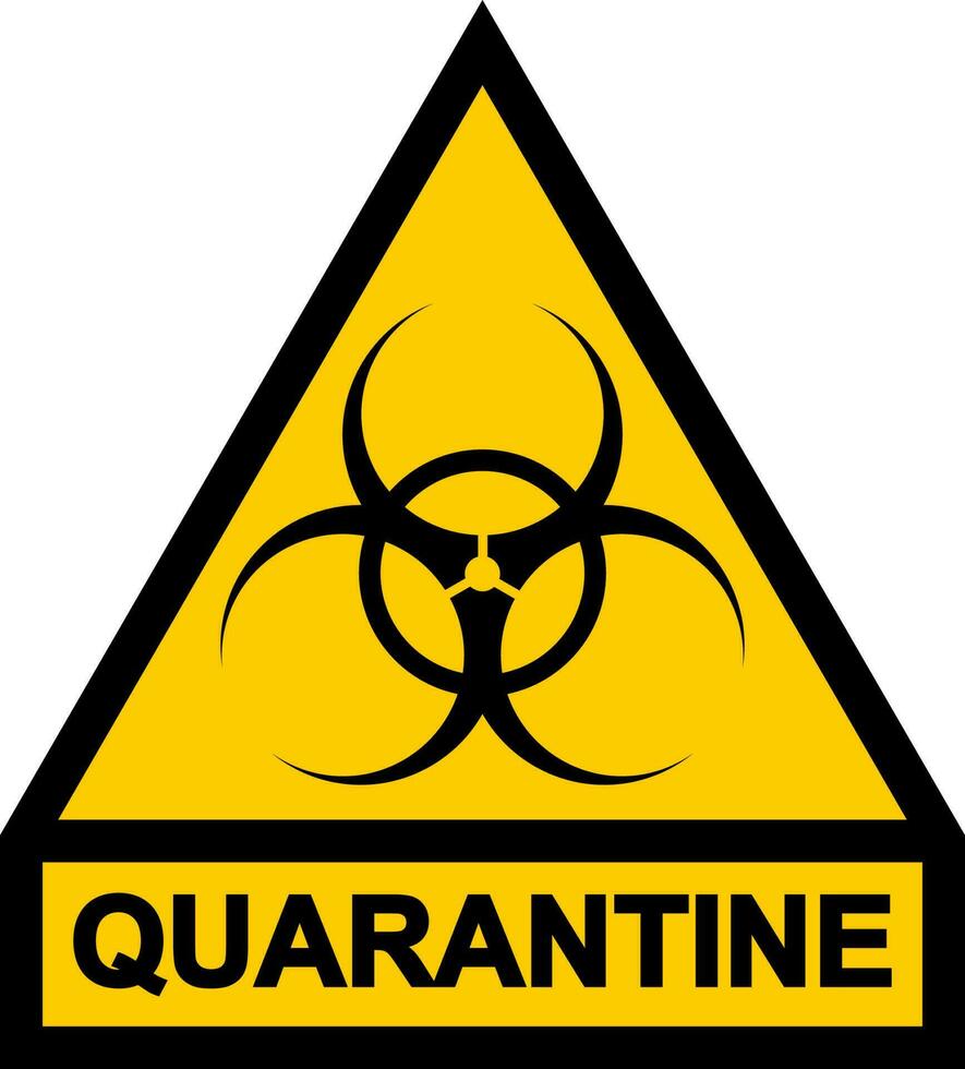teken quarantaine zone Oppervlakte hou op roman coronavirus het uitbreken covid 19 vector