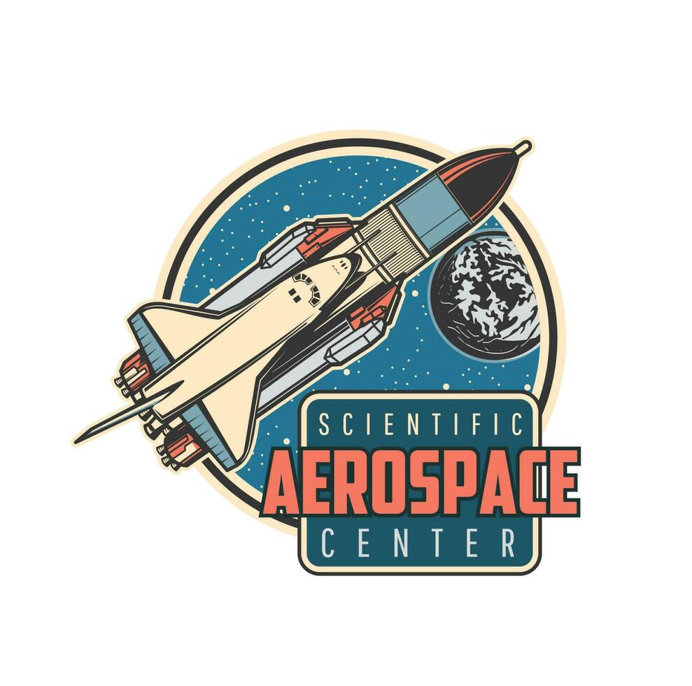 ruimte shuttle icoon, vervoerder raket en ruimteschip vector