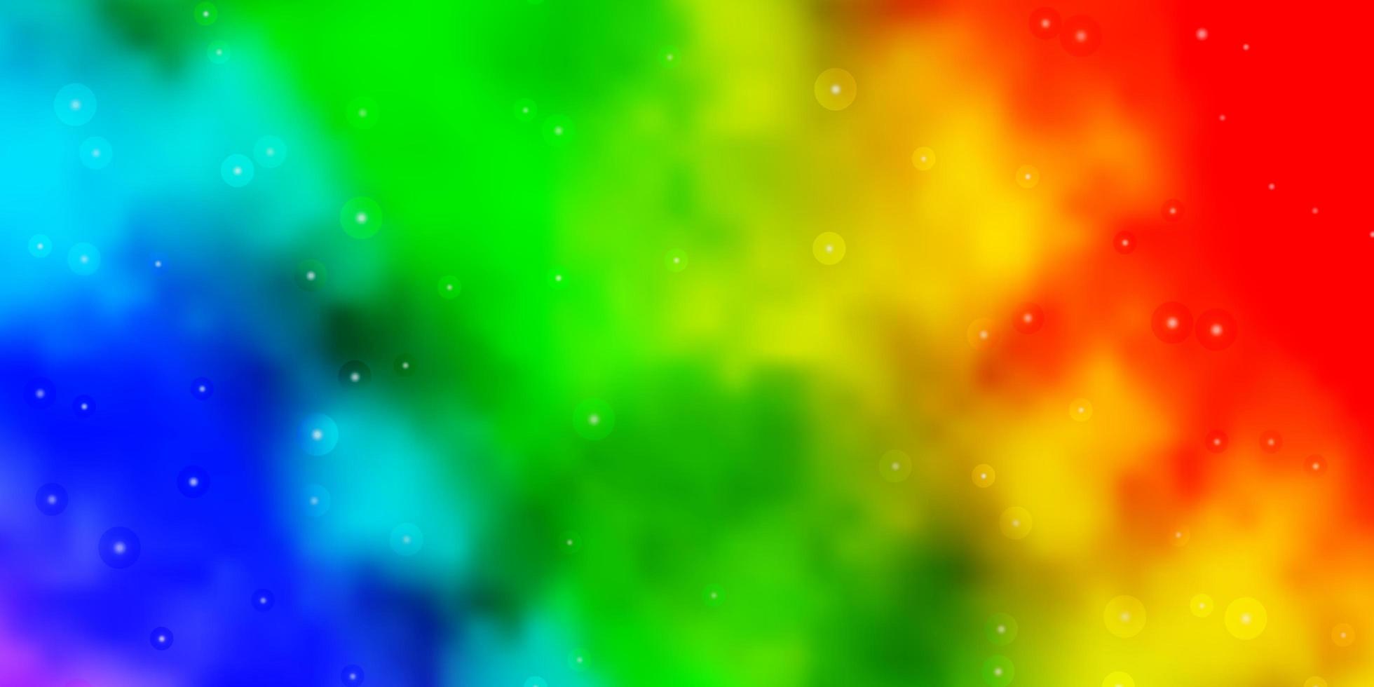 lichte veelkleurige vectorlay-out met heldere sterren die kleurrijke illustratie glanzen met klein en groot sterrenpatroon voor nieuwjaarsadvertentieboekjes vector
