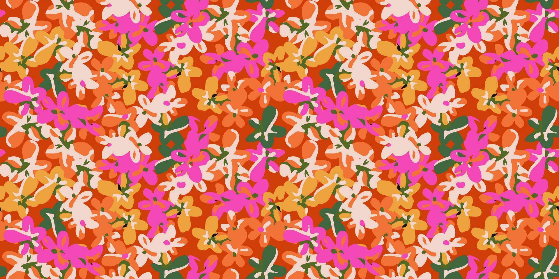 hand- getrokken bloemen, naadloos patronen met bloemen voor kleding stof, textiel, kleding, omhulsel papier, omslag, banier, interieur decor, abstract achtergronden. vector