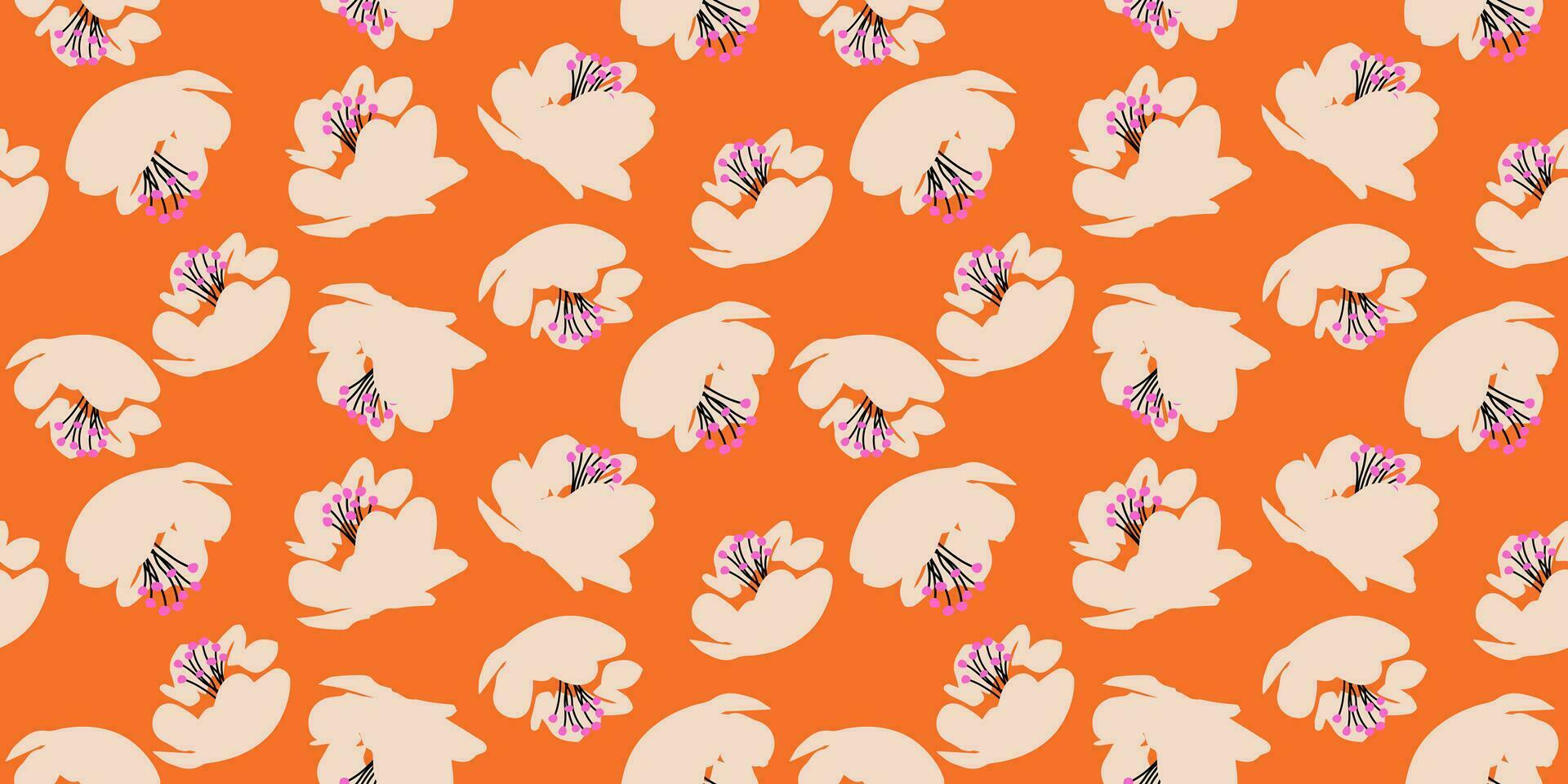 hand- getrokken bloemen, naadloos patronen met bloemen voor kleding stof, textiel, kleding, omhulsel papier, omslag, banier, interieur decor, abstract achtergronden. vector