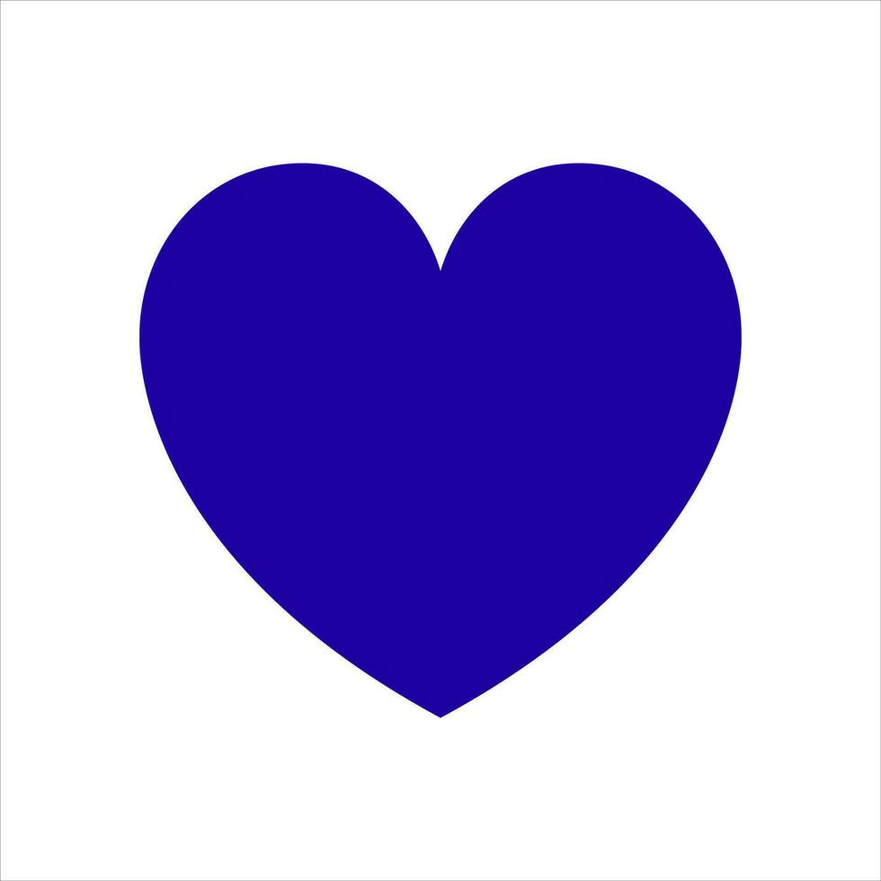 blauw hart illustratie geïsoleerd vector