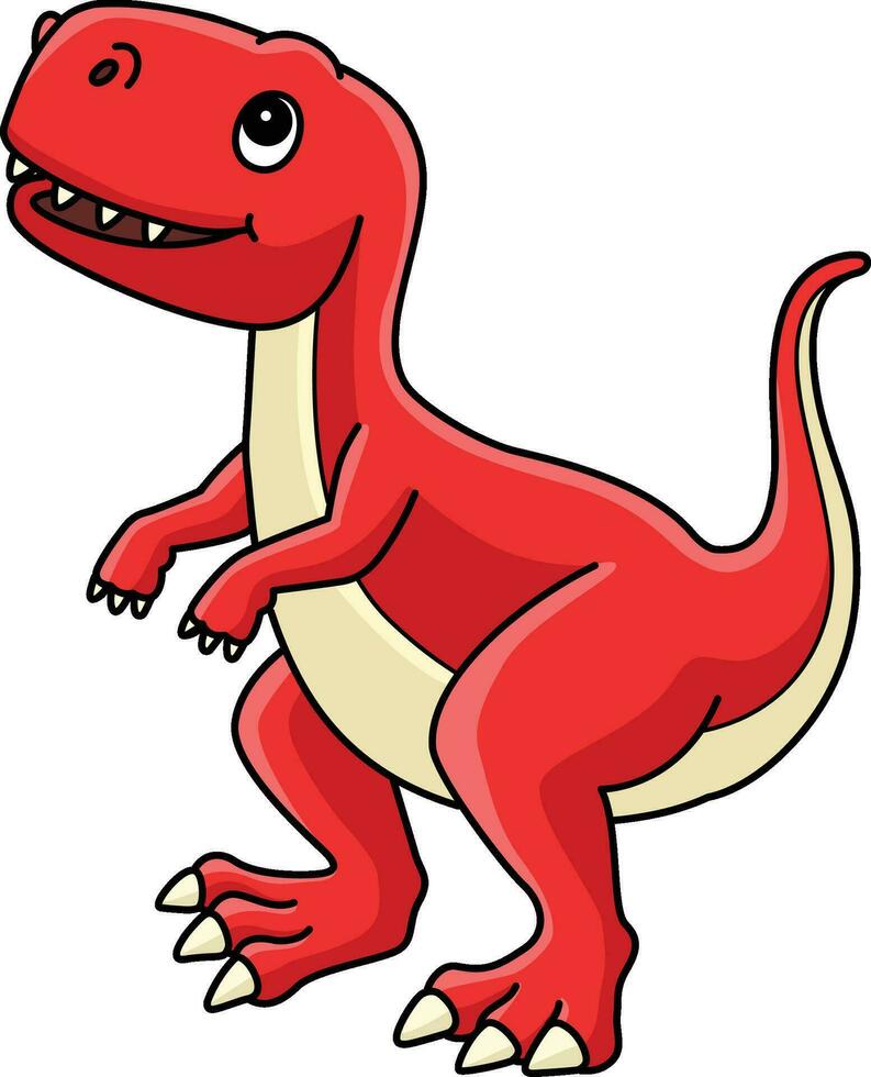 tyrannosaurus dier tekenfilm gekleurde clip art vector