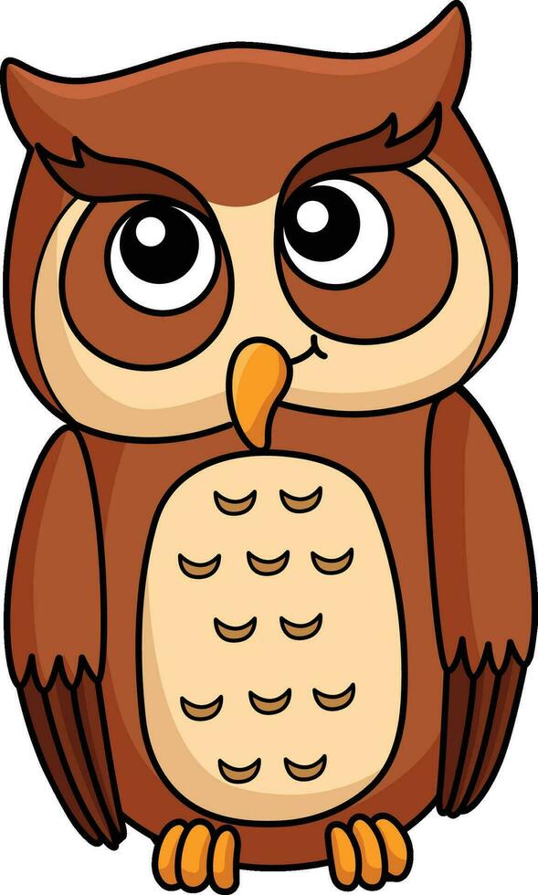 uil cartoon gekleurde clipart illustratie vector