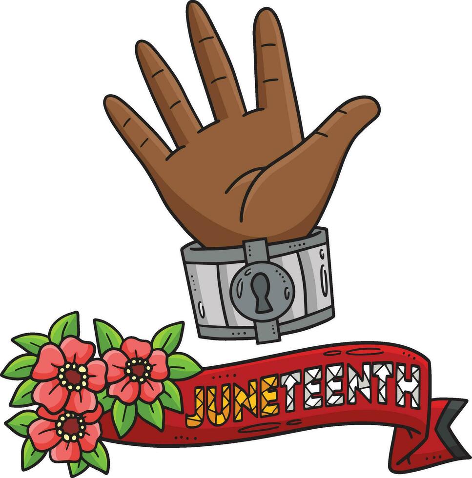 hand- met gebroken ketenen tekenfilm gekleurde clip art vector