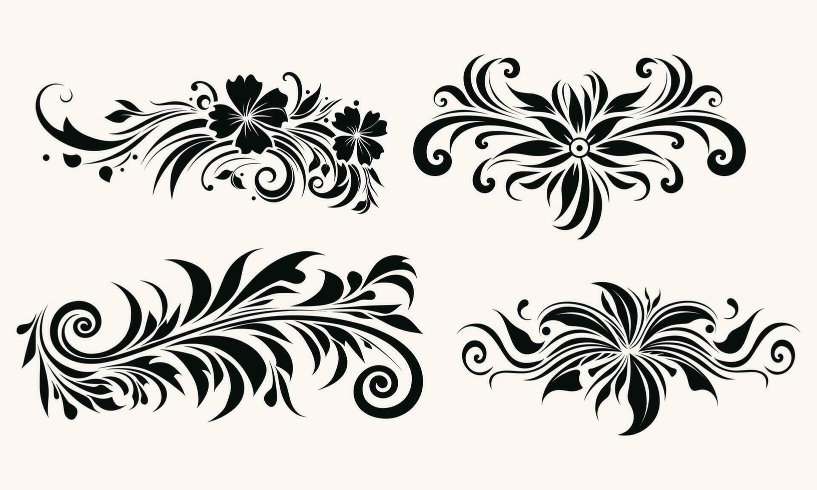 zwart en wit tatoeëren patroon Aan transparant achtergrond, in de stijl van gemakkelijk, stencil-gebaseerd vector