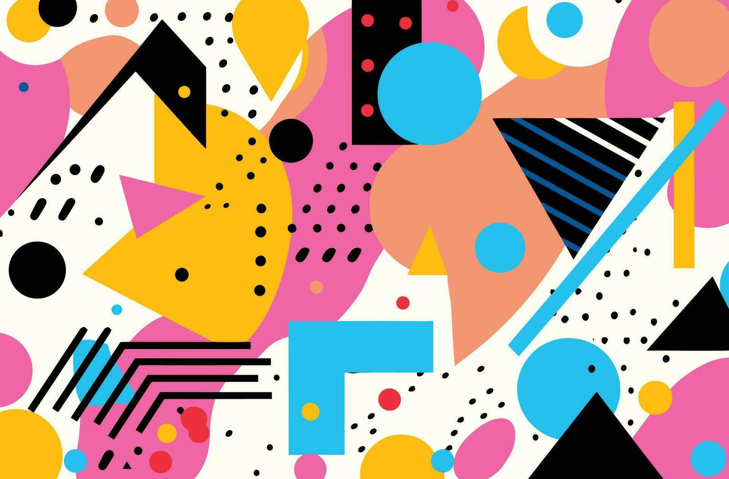 abstract meetkundig abstract patroon, in de stijl van Memphis ontwerp, expansief geometrie vector