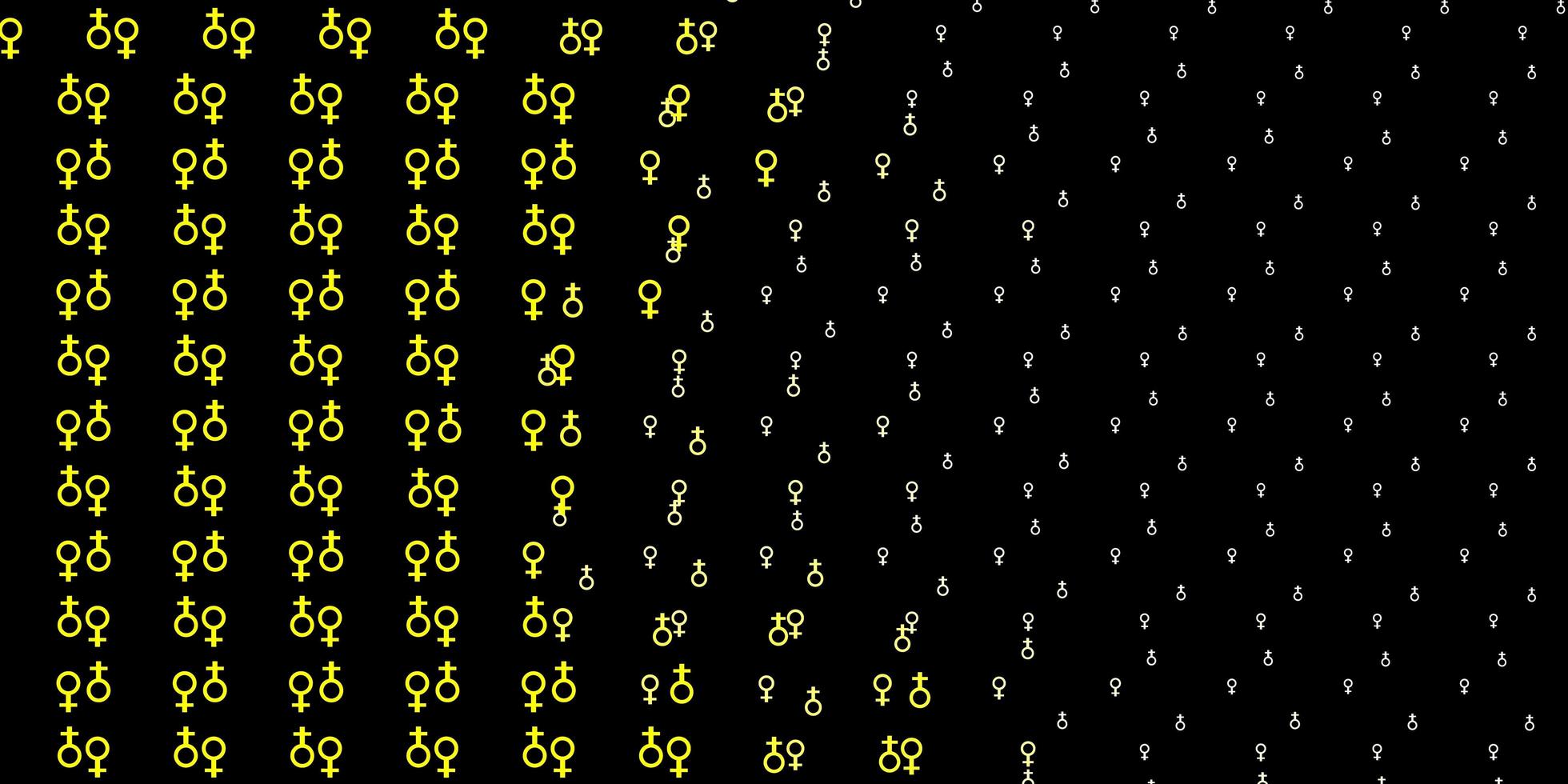 donkergele vectorachtergrond met occulte symbolen vector