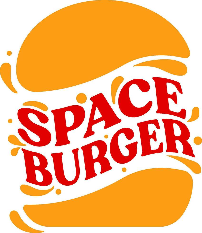 vrij downloaden ruimte hamburger logo ontwerp vector