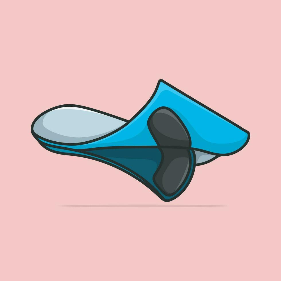 comfortabel schoenen boog ondersteuning inlegzolen vector illustratie. vector ontwerp voor tweelaags schoen