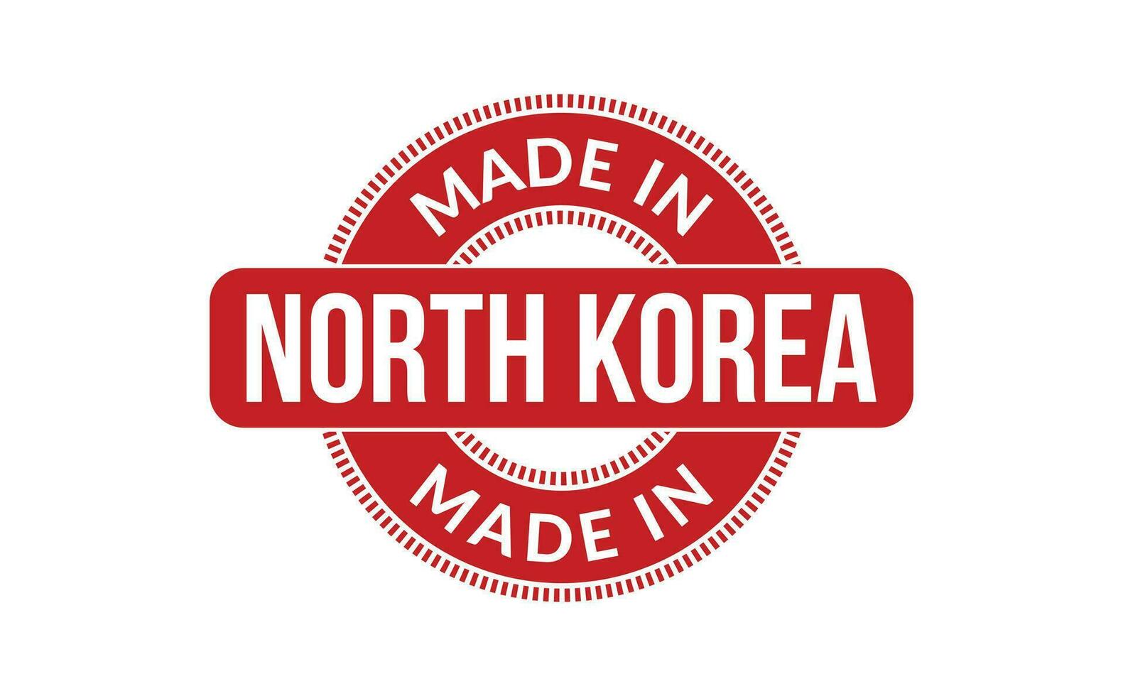 gemaakt in noorden Korea rubber postzegel vector