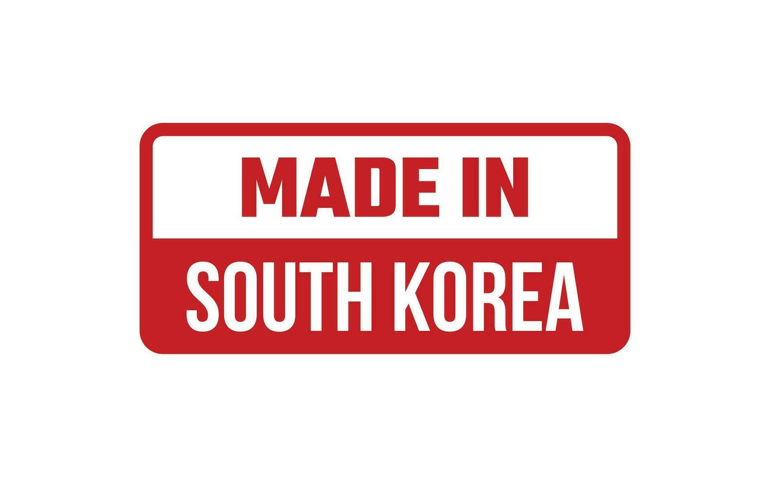 gemaakt in zuiden Korea rubber postzegel vector