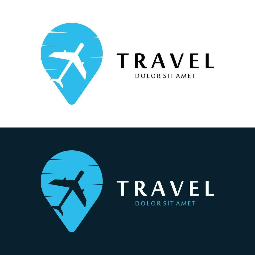 vliegtuig of reizen agentschap logo sjabloon vector