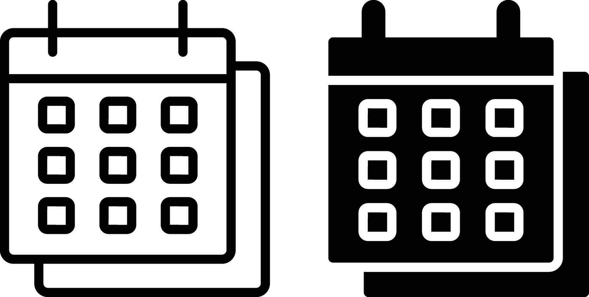 kalender icoon vel, gemakkelijk modieus vlak stijl lijn en solide geïsoleerd vector illustratie Aan wit achtergrond. voor appjes, logo, websites, symbool , ui, ux, grafisch en web ontwerp. eps 10.