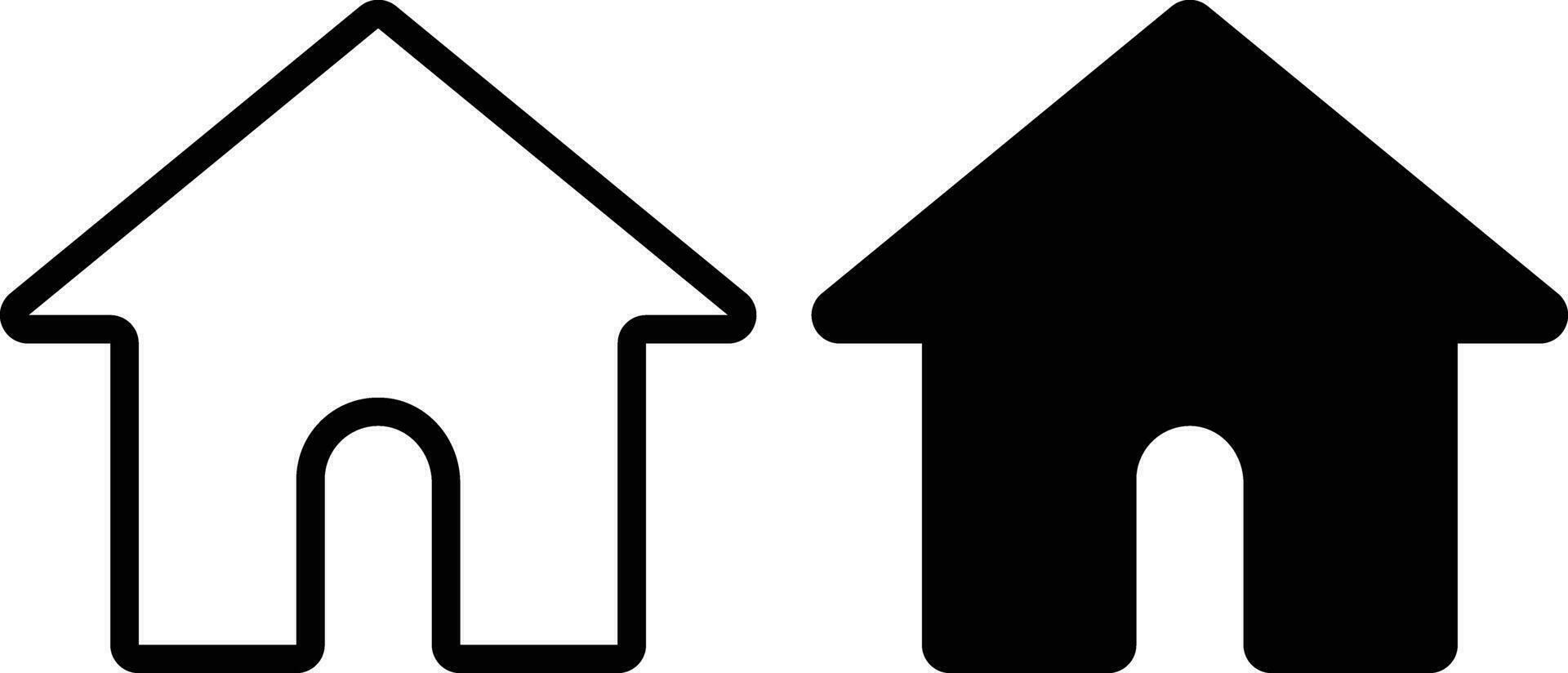 huis pictogrammen set. huis icoon verzameling. vlak stijl huizen symbolen voor apps en websites. vector