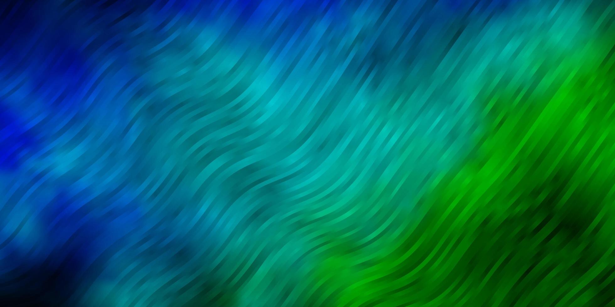 lichtblauwe groene vectorachtergrond met wrange lijnen heldere illustratie met gradiënt cirkelbogen slim ontwerp voor uw promoties vector