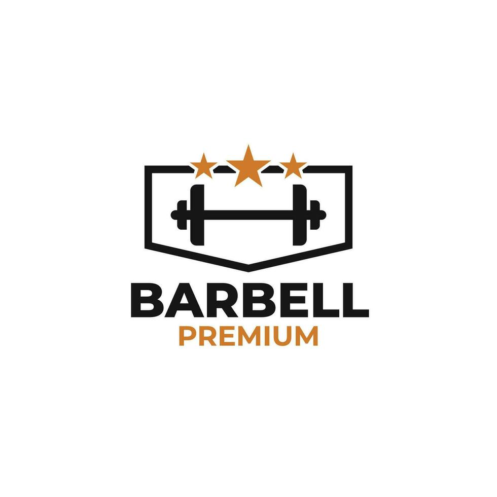 barbell logo ontwerp vector concept illustratie symbool icoon