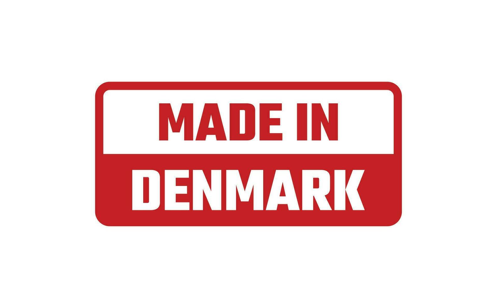 gemaakt in Denemarken rubber postzegel vector