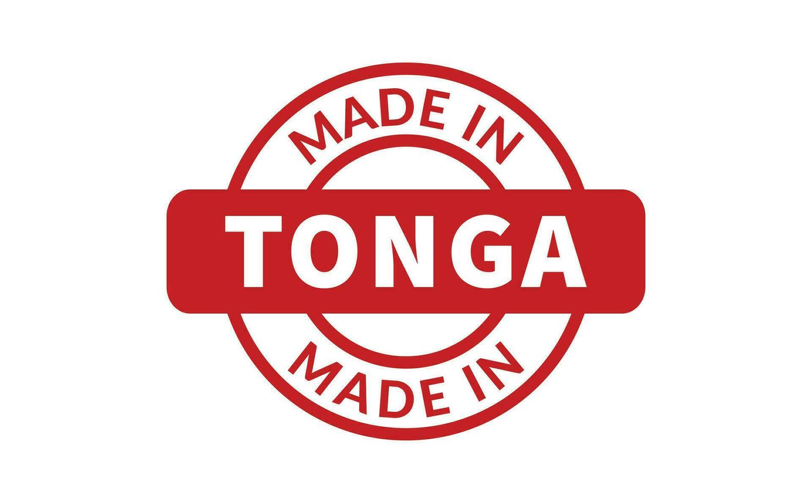 gemaakt in Tonga rubber postzegel vector