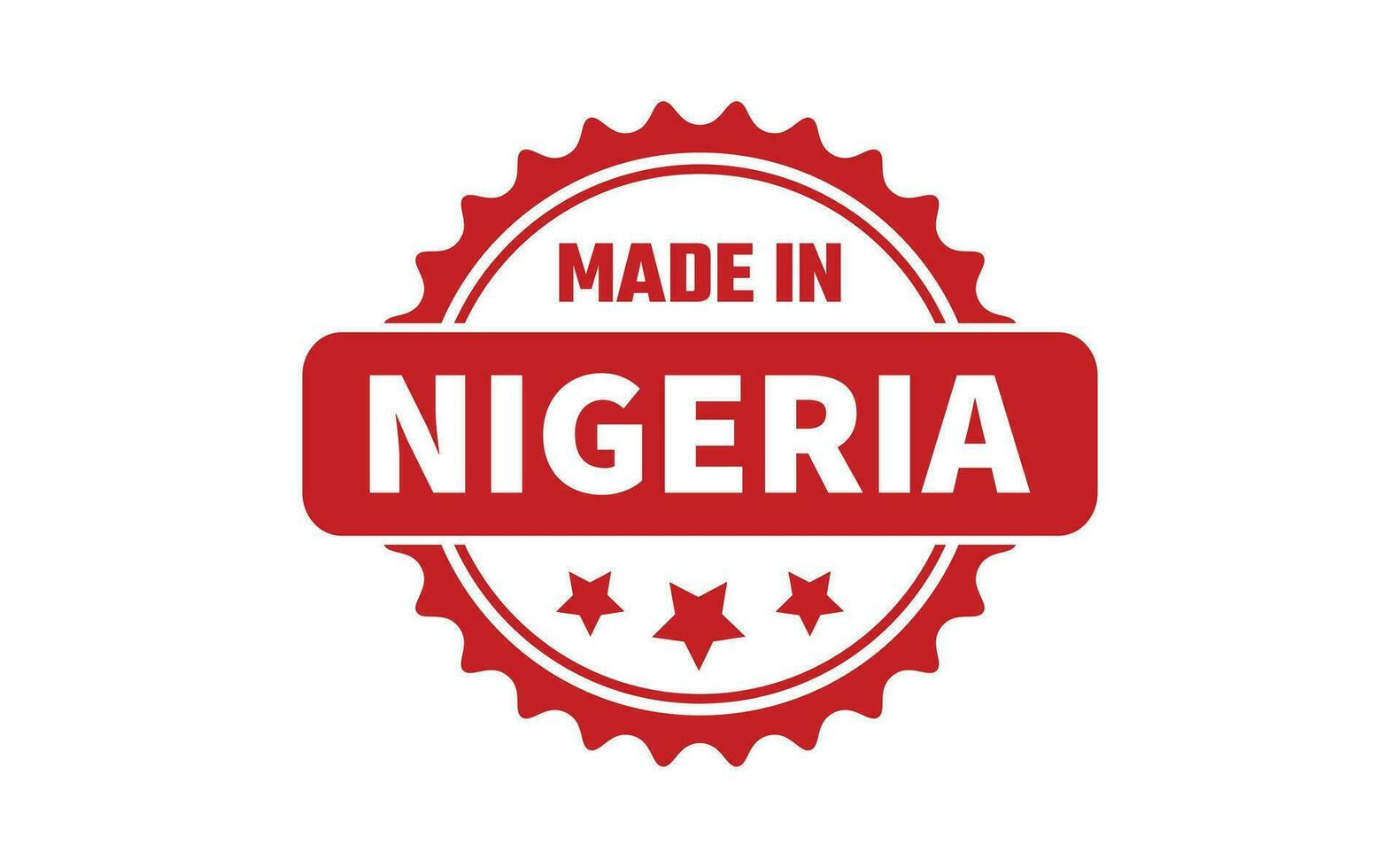 gemaakt in Nigeria rubber postzegel vector