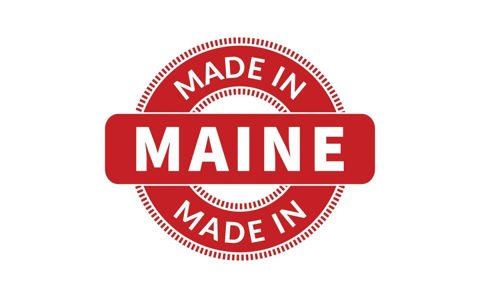 gemaakt in Maine rubber postzegel vector