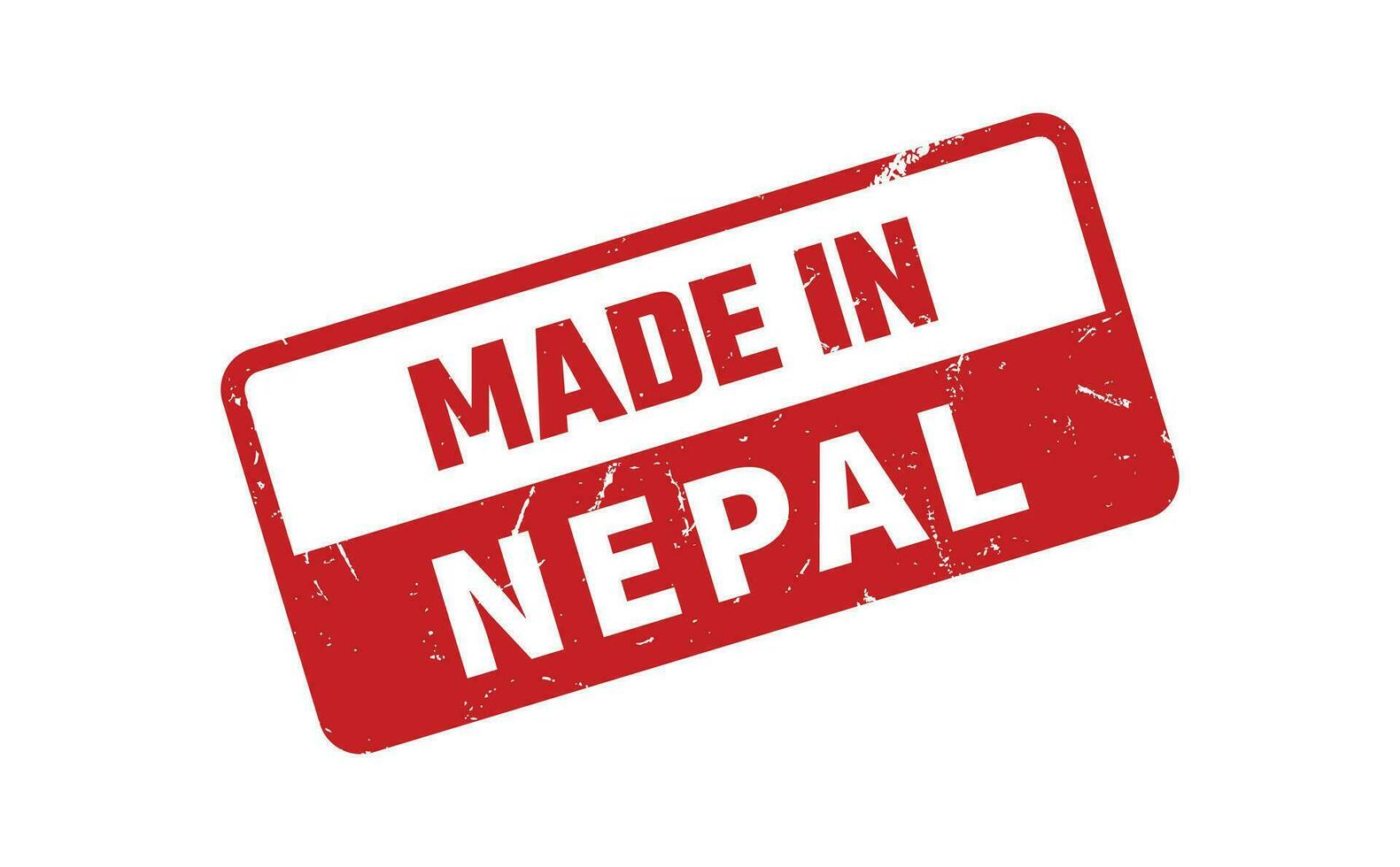 gemaakt in Nepal rubber postzegel vector