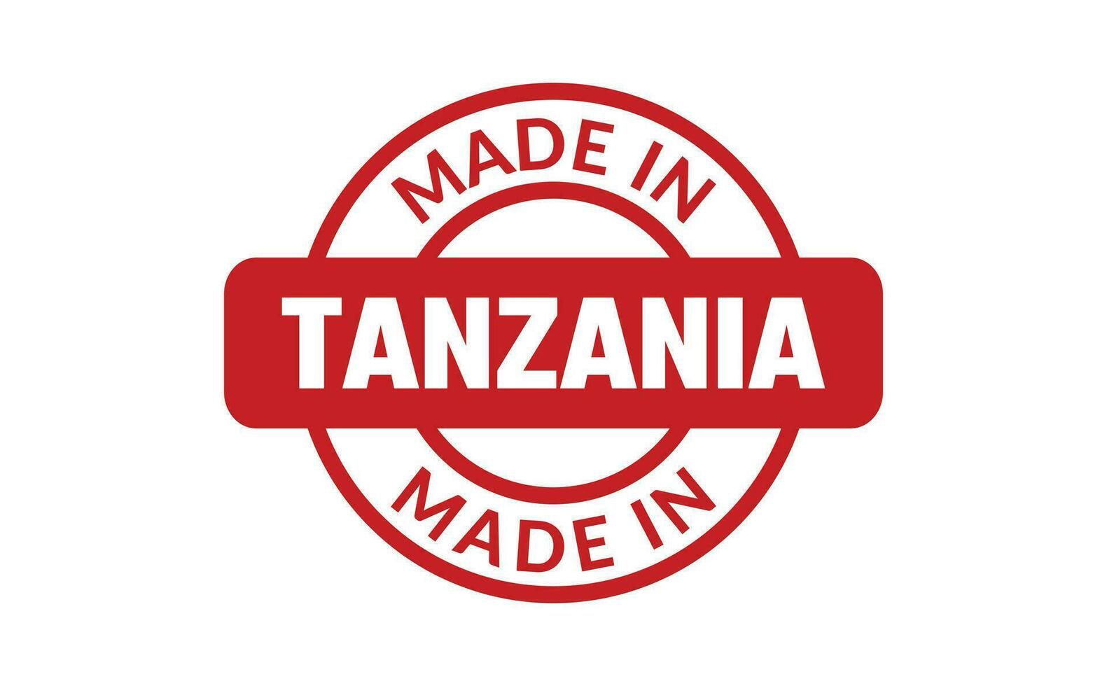 gemaakt in Tanzania rubber postzegel vector