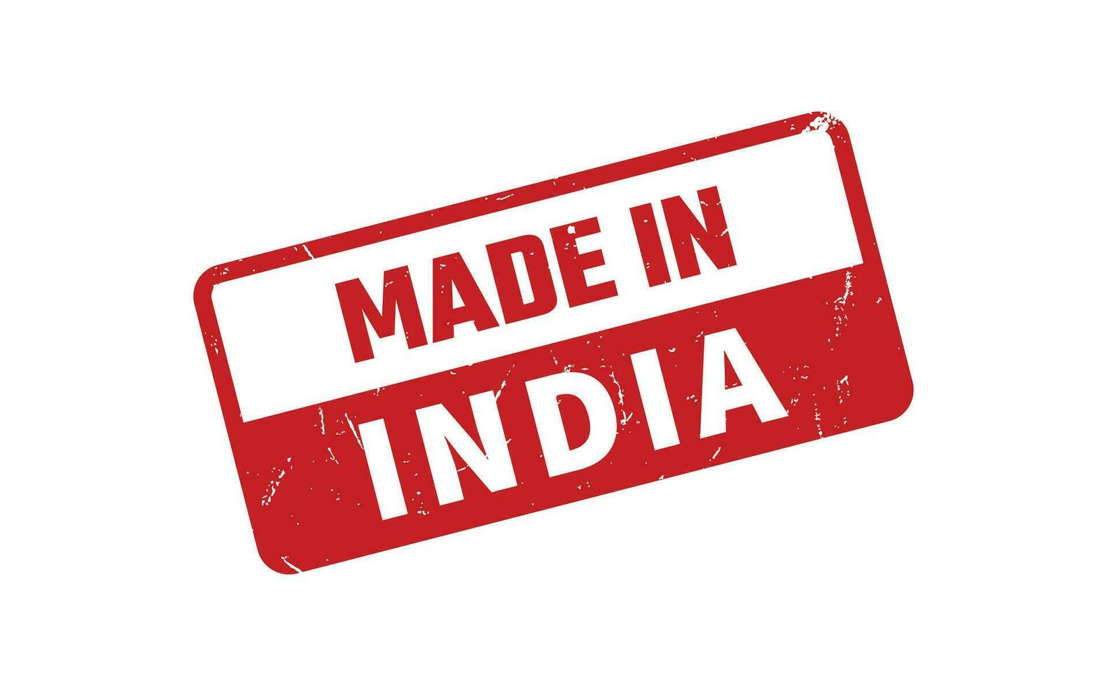 gemaakt in Indië rubber postzegel vector