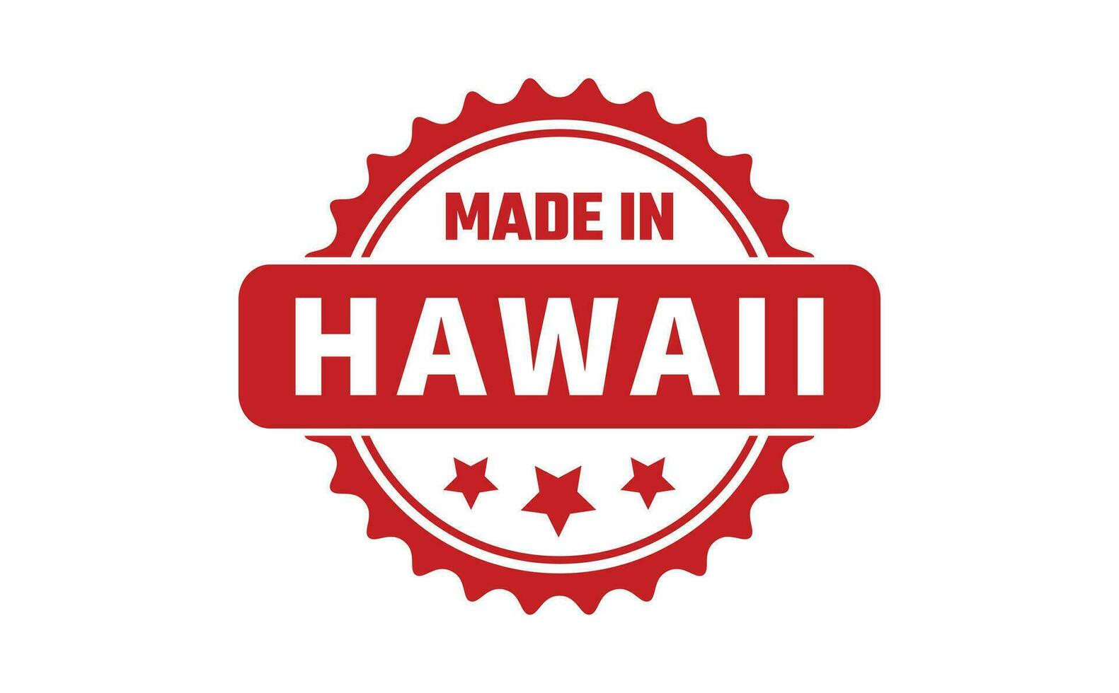 gemaakt in Hawaii rubber postzegel vector