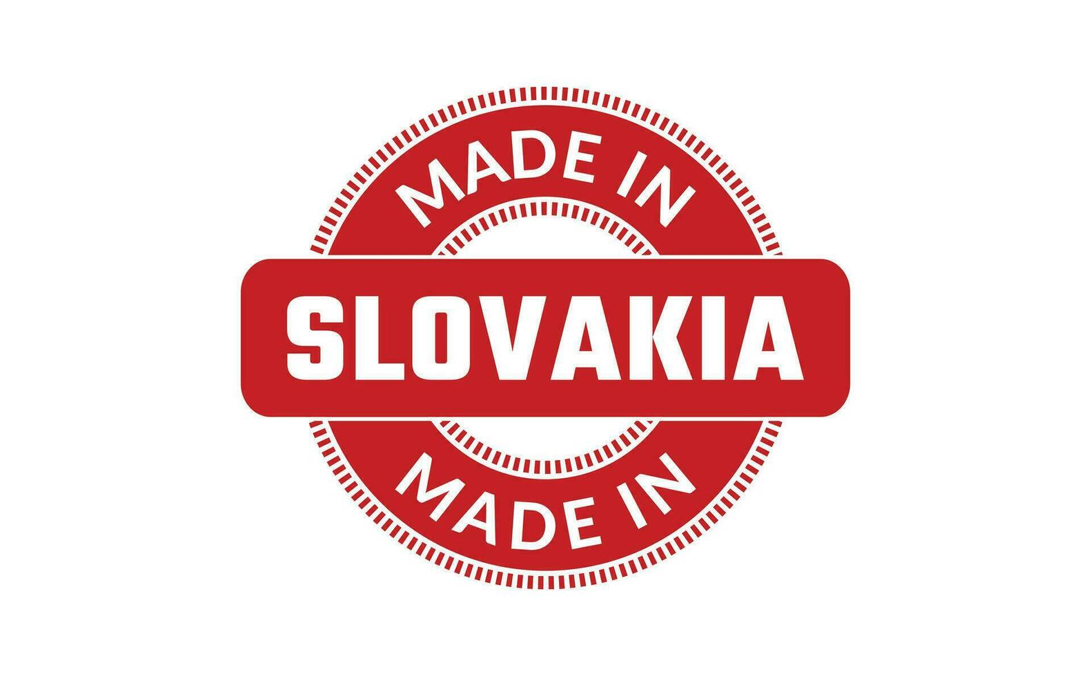 gemaakt in Slowakije rubber postzegel vector